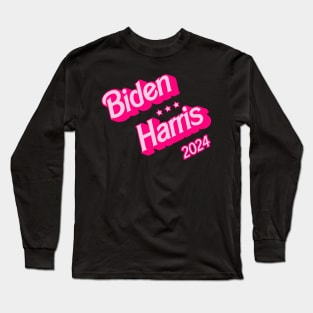 Biden Harris 2024 - Saving Democracy Barbie Style! Long Sleeve T-Shirt